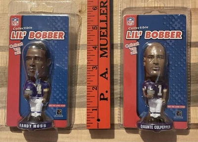 Randy Moss. Culpepper Daunte. Bobblehead Lil’ Bobber NFL Minnesota Vikings - Imagem 1 de 2