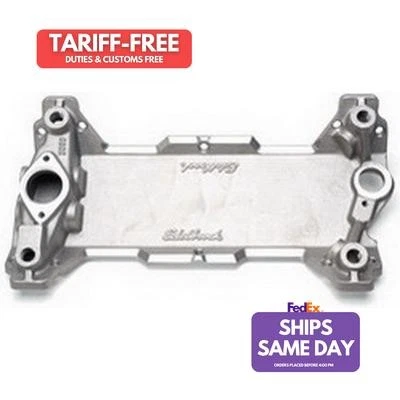 Edelbrock 2992, Sbc Victor Manifold Base Aftermarket High Performance Racing Par - Image 1 of 4