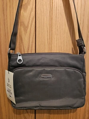 Bolso Bandolera Grande Baggallini Joey Gris Grafito Ligero Cartera de Viaje Foto 1 de 4