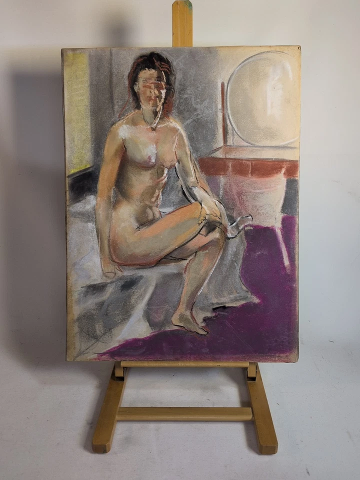 Figura de colección John Huszer 1913-83 estudio mujer desnuda mediados de siglo dibujo moderno Foto 1 de 4