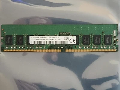 SK Hynix 4GB 1RX8 PC4-2133P-UA1-10 NON-ECC Unbuffered Memory HMA451U6AFR8N-TF - Image 1 of 2
