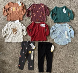 18 Month Baby Girl clothes lot: Cat and Jack (8 pcs) Shirts, Pants, Outfits - Picture 1 of 10