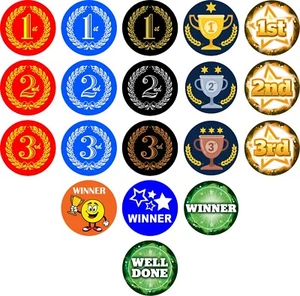 1° posto, 2°, 3°, vincitore, ben fatto CENTRI TROFEI - INSERTI SPORTIVI 2,5 cm - Foto 1 di 17