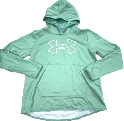 Under Armour Sudadera con Capucha Mujer Pequeña Verde Blanca Sudadera Calce Suelto Como Nueva Damas Foto 1 de 4