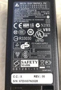 Genuine AC/DC Adapter Delta ADP-65HB BB 19V 3.42A Power Supply 5.5*2.5MM US Plug - Picture 1 of 4