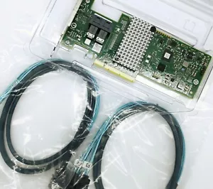 LSI 9340-8i IBM 46C9115 M1215 12GB RAID0.1.10.8 PORTS raid + 2pcs 8643 to 4 SATA - Picture 1 of 4