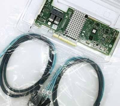 LSI 9340-8i IBM 46C9115 M1215 12GB RAID0.1.10.8 PORTS raid + 2pcs 8643 to 4 SATA - Image 1 of 4