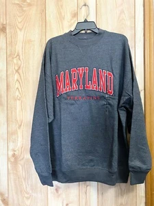 NWT Maryland Terrapins Crew Neck Sweatshirt Gray Various Sizes - Picture 1 of 7