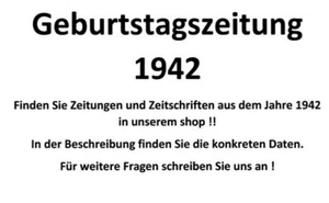 Geburtstagszeitung 1942 Zeitung vom / zum 83. Geburtstag Geschenk Film Theater - Bild 1 von 3
