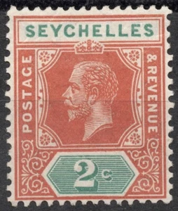 SG82 Sn: #74 1917 SEYCHELLES 2c Rey Jorge V (1917-1922) - LH - Imagen 1 de 2