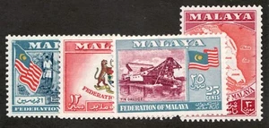 1957 Federation of Malaya Sc# 80-83 - Patriotic - MH postage stamps Cv$8 - Picture 1 of 1