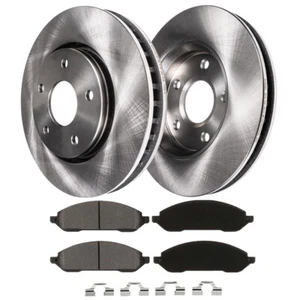 Rotores de freno delanteros perforados y ranurados y pastillas de freno para Nissan Altima 2007-2013 - Imagen 1 de 9