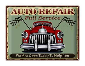 Blechschild Retro 40x30 cm Auto repair full Service Metall Deko Schild tin sign - Bild 1 von 5