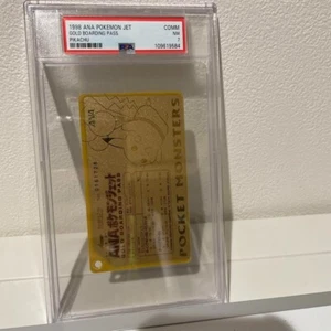 PSA 9-7 1998 Pokemon ANA Jet Gold Boaring Pass 4 cartas japonés de colección raro - Imagen 1 de 8
