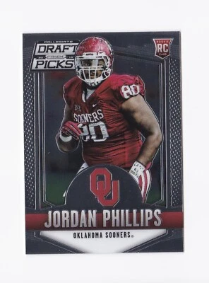 2015 Panini Prizm Draft Picks #206 Jordan Phillips RC Oklahoma Sooners Bills - Image 1 of 2