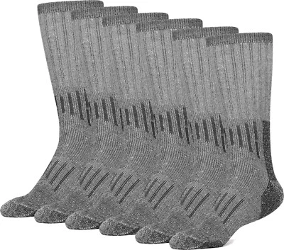 6 PARES Calcetines de Lana Merino Aislados Completamente Terry Acolchados Soporte para Arco Hombres Mujeres Foto 1 de 2