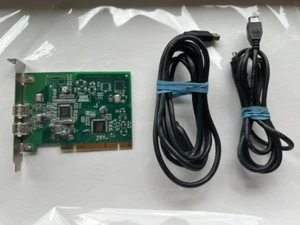 HP Dual Port 1349 FireRain Firewire PCI Card with two FireWire cables -FREE SHIP - Picture 1 of 6