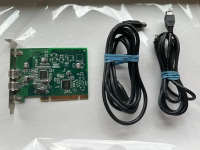 HP Dual Port 1349 FireRain Firewire PCI Card with two FireWire cables -FREE SHIP - Image 1 of 4
