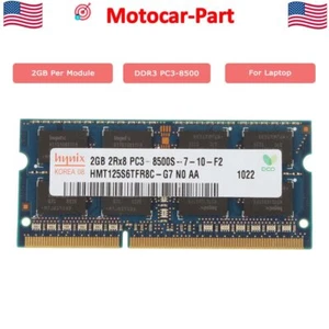 2GB RAM For Hynix DDR3 PC3-8500S 1066MHZ Laptop Memory Replacement - Picture 1 of 8