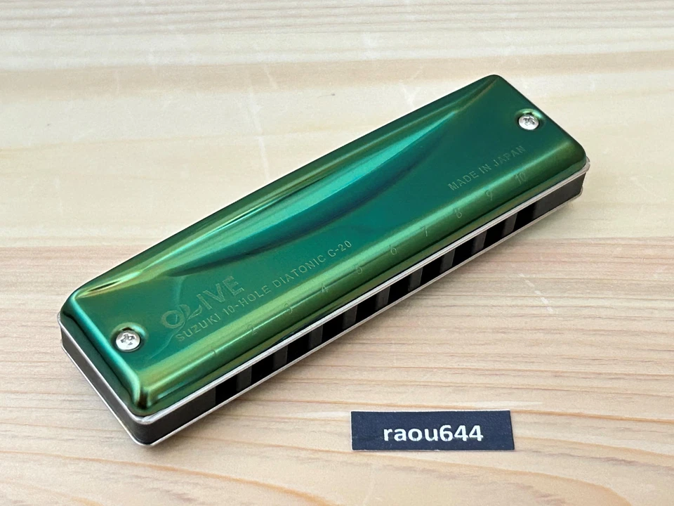 Suzuki Olive C-20 F 10 Hole Diatonica Harmonica C20