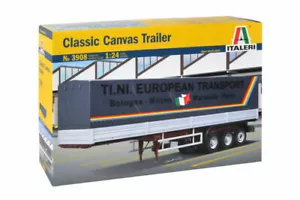REMOLQUE CLASSIC CANVAS TRAILER 3908 ITALERI 1:24 NEW IN BOX - Imagen 1 de 5