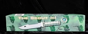Frost Cutlery The Scout III 115-401M Survival Bowie Knife Sheath/Compass/Stone - Picture 1 of 5