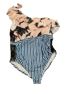 NWT! PatPat Maternity One-Piece One-Shoulder Bathing Swim Suit - Size XXL - Picture 1 of 6