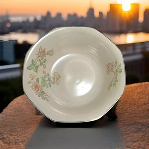 Homer Laughlin Cream Rose Octagon Vegetable Dish 9.75"W 1930 Vintage - Picture 1 of 7