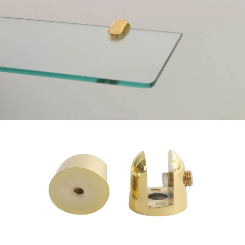 Reggimensola Supporti Per Mensole Vetro 9109 10 Mm Oro Cm 2,5x3 Coppia - Immagine 1 di 1