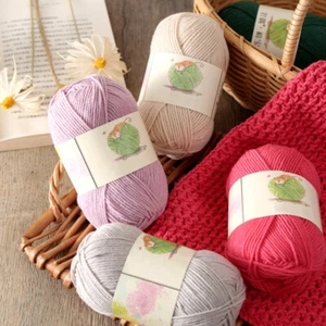 40g Hand Crochet Knitting Yarn Soft Baby Cotton Knitting Yarn Combed Yarn NEW - Picture 1 of 23