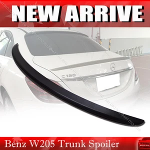 15-21 Fits Mercedes Benz W205 C-class Sedan A Type Rear Trunk Spoiler Matte Blac - Picture 1 of 1