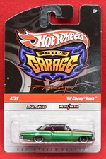 Hot Wheels Phil's Garage Real Riders '66 Chevy Nova 4/39 GREEN Diecast Car 1227