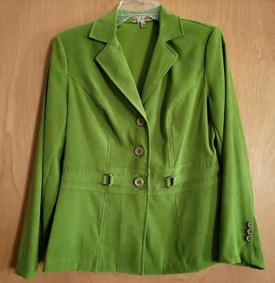 Chaqueta Blazer Mujer Pequeña Nuevo Sin Etiquetas Notations Chartreuse Verde Trabajo Carrera Foto 1 de 4