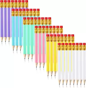 48 Pieces Golf Pencils Mini Half Pencils with Eraser Short with Erasers Bulk Sma - Picture 1 of 6