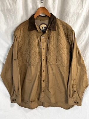 Woolrich Sportsmen Shooting Shirt Mens XL Insulated Pads Hunting Khaki Brush Top - Image 1 of 4