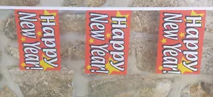 Happy New Year Flag Bunting - 6m With 20 Flags - Foto 1 di 3
