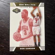 2007-08 Topps Co-Signers Gold Red /109 Ben Gordon Ben Wallace #17 HOF DPY