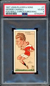 1927 George Camsell John Spieler & Söhne Football Karikaturen von Mac #7 RC (PSA 4) - Bild 1 von 2