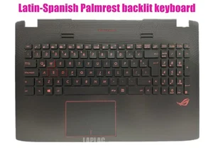 Teclado retroiluminado con reposabrazos latino-español para Asus GL552JX/GL552VL/GL552VW/GL552VX - Imagen 1 de 2
