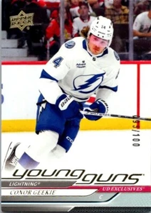2024-25 cubierta superior ud exclusivas #478 Conor Geekie Young Guns RC 095/100 - Imagen 1 de 2