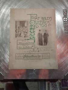 1895 Sheet Music PAT WILEYS OLD BACK STOOP sung by Tom The Rossleys Jack - Picture 1 of 3