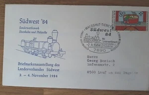 Südwest '84 Sonderwettbewerb Eisenbahn Waldshut-Tiengen 1984 Sonderstempel - Bild 1 von 3