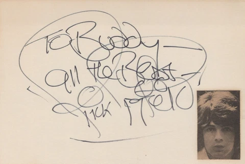 Rick Springfield signed 4x6 index card Cover