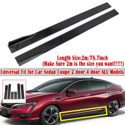 Side Skirts Extensions Panel For Honda Civic Accord Coupe / Sedan 9TH 10TH S2000 Foto 1 de 4