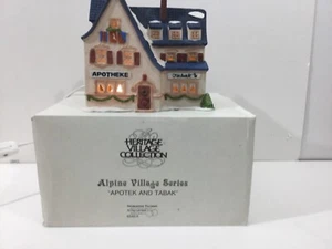 DEPT 56 Alpine Village Series Apotek and Tabak 1996 mit Licht und Box - Bild 1 von 6