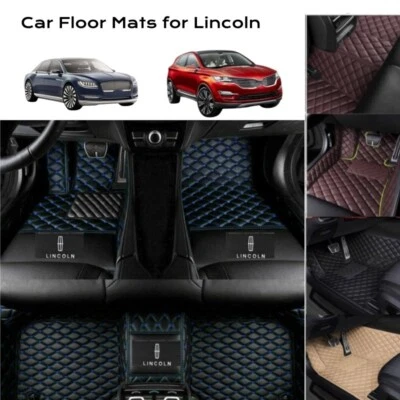 Fit Lincoln MKS MKZ MKC MKT MKX 2007-2020 Car Floor Mats Custom Auto Carpets - Image 1 of 4