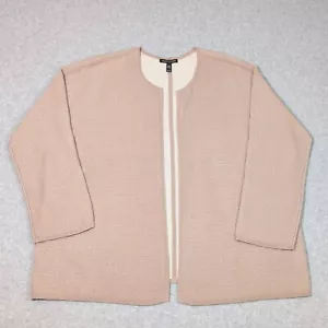 Cárdigan EILEEN FISHER Frontal Abierto Mezcla Seda Talla XL Texturizado - Imagen 1 de 10