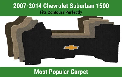 Alfombrilla delantera Lloyd Ultimat para '07-14 Suburban 1500 con pajarita dorada Chevy Outline Foto 1 de 4