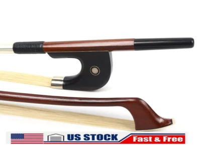 3/4 Advance Double Bass Bow Premium Brazilwood German Bass Bow Natural Bow Hair - Image 1 of 4