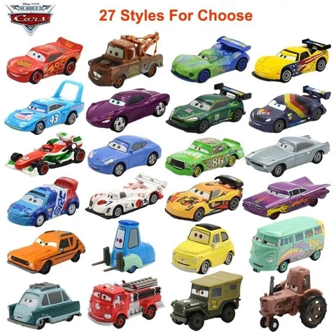 Disney Pixar Cars McQueen Sally Hudson Mater King Lizzie 1:55 Diecast Toys Gift Cover